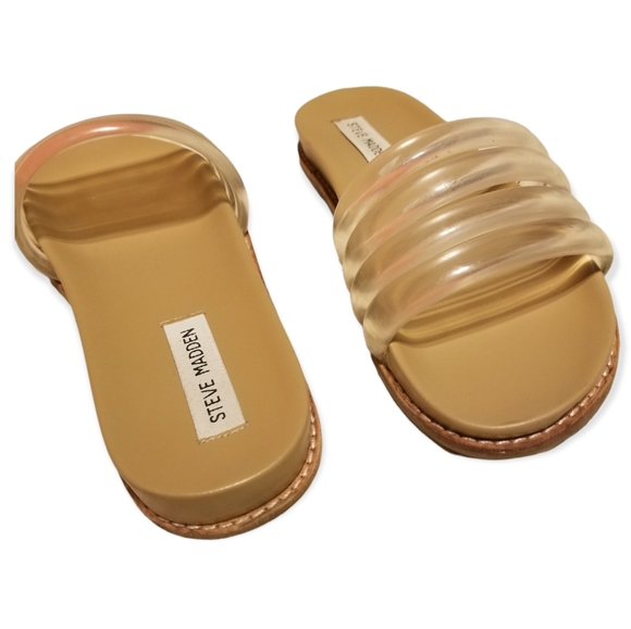 Steve Madden soft acrylic slides, slip on sandals, casual style sz 5.5 - Picture 5 of 9